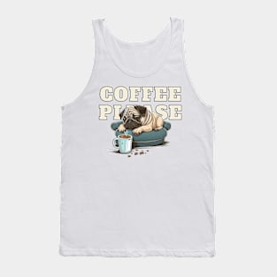 Coffee Pug Tank Top